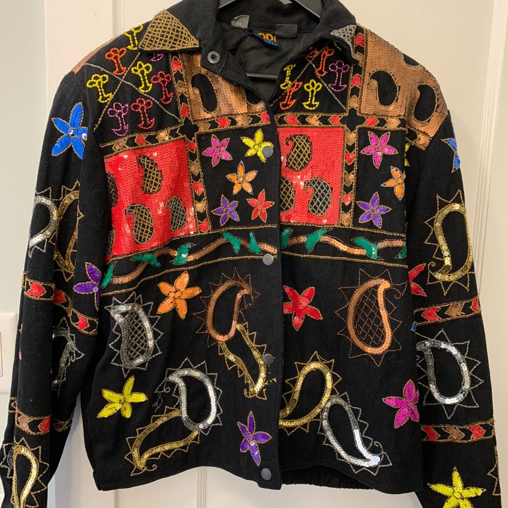 Embroidered Patchwork Denim Jacket